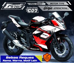 Decal Sticker Ninja 250RR Mono Keren Full Body Free Custom