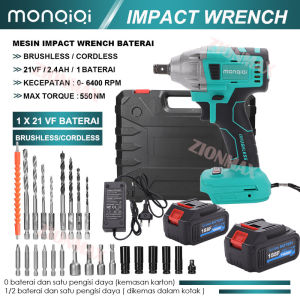 Impact Makita Original Impact Pembuka Baut Mesin Impact Baterai Cordless Impact Wrench 550N.M 188VF Impek Jld Ori 2 Baterai/Infek Alat Buka Baut Motor/Impact Full Set Murah/Impek Murah Promo Electric Impact Wrench Spanner Sets