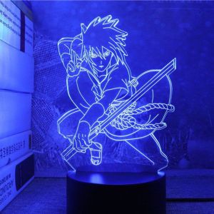 Malaysia Stock Crack White Version Remote 16 Colors Anime Naruto Shipudden LED Night Light Uchiha 3D Lamp Bedroom Gift