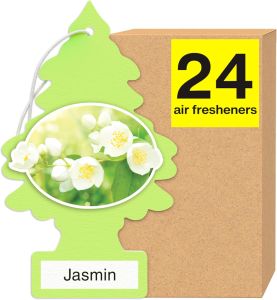 LITTLE TREES Car Air Freshener    Hanging Tree Provides Long Comfort Duration Scent for Auto and Home    24 Air Fresheners  Jasmine