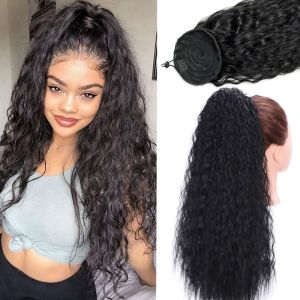 Tóc Đuôi Ngựa Dây Rút Xoăn Dài Bằng Sợi Tổng Hợp 22Inch Quấn Quanh Tóc Đuôi Ngựa Kẹp Tóc Nối