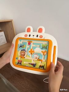 Oldlaiben Magnetic Maze Drawing Board Kids Early Education Puzzle Pen Control Toy Mainan Magnet