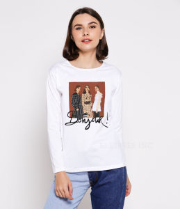 ELLIPSES.INC Tumblr Tee / T-Shirt / Kaos Wanita Lengan Panjang BONJOUR