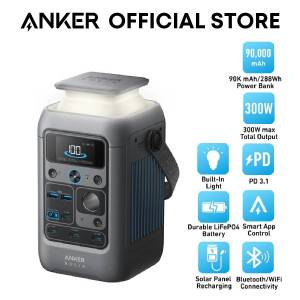 Anker SOLIX C300 DC 90000mAh/288Wh Power Bank 300W Portable Generator 7-Port Power Station A1726
