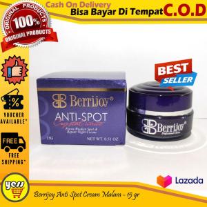 ( Gratis Masker Wajah !! ) Berrijoy Cream Malam Anti Spot 15 gr Berrijoy Night Cream Berrijoy