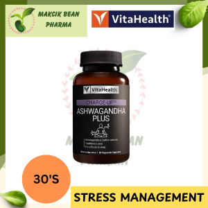 VITAHEALTH CHARGE-UP ASHWAGANDHA PLUS 30S [ SUPPLEMENT FOR STRESS AND MENTAL HEALTH ] [ EXP DATE : 25/6/2026 ]