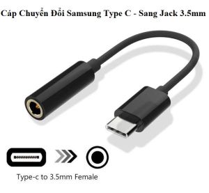 Jack chuyển đổi âm thanh tai nghe USB Type C sang cổng 3.5mm dành cho các dòng điện thoại