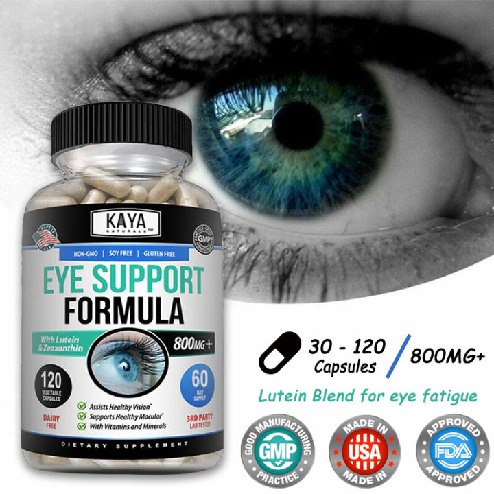 Eye Vitamins w/ Lutein Supports Eye Strain Dry Eyes and Vision Health