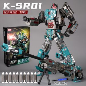 NBK Transformable Robot - K-SR01 K-SR02 The King of the Sniper 108cm Long Rifles / Gun ( 49cm Height Robot Height with LED eyes )