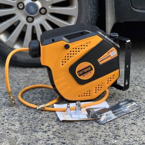 DINGQI ม้วนโรลสายลม PVC 5/16" ดึงกลับอัตโนมัติ ความยาว 10-20 เมตร