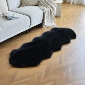 Shaggy Luxurious Fur Rug Bedroom Soft Fluffy Faux Sheepskin Area Rugs Washable Plush Bedside Carpet for Living Room Sofa Decor