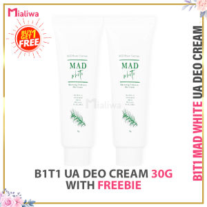B1T1 MAD White Whitening Underarm Deo Cream 30g Pampaputi Ng Kilikili Antiperspirant Antibacterial Deodorant Moisturizer UA Cream Deonat Niacinamide Glycerin Arbutin Moisturizing Dark Spot Sweat Body Odor Eliminator Armpit Germ Protection For Men & Women