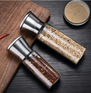 Dụng Cụ Xay Tiêu Tiêu Chuẩn Chất Lượng Đức Nắp Inox 304 Bình Chống Rơi Vỡ Nhập Khẩu