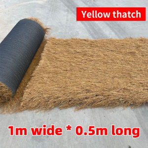 1m x 5m synthetic thatched roof yellow artificial Mexican straw roll fire resistant Parapa thatched roof decoration suitable for Tiki bar cabin terrace swimming pool beach Hawaii party and bar decoration