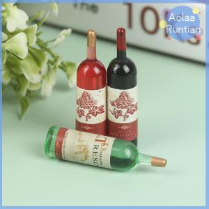 Aolaa 3pcs set 1 12 Dollhouse Miniature Simulation Wine Bottle Wine Model Toys