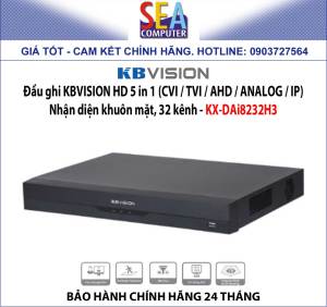 Đầu ghi KBVISION HD 5 in 1 (CVI / TVI / AHD / ANALOG / IP) Nhận diện khuôn mặt 32 kênh- KX-DAi8232H3