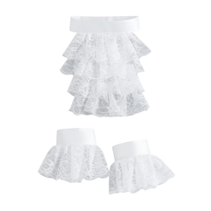 Ruff Collar Wrist Cuffs Wrist Wrap For Victorian Age Costumes and Cosplay Halloween Accessory Versatile Wristband