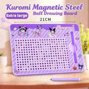 Cartoon Kuromi Meldoy Magnetic Drawing Board Toy Educantional Toy Large Doodle Board with Pen & Bead