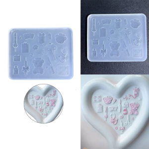 DIY Kitchen Toy Moulds Mini Bear Doctor Accessories Dropper Mold Durable DIY Craft Mould Silicone Material for DIY Craft