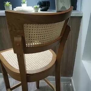 Nordic Rattan Bar Chair High Floor Seating Dining Chars Coffee Shop Night Clubbing Vintage Stool