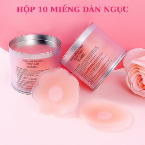Hộp 10 miếng dán ngực silicon (6.5cm) - miếng dán nhũ hoa - miếng dán ti - áo ngực dán [P07]