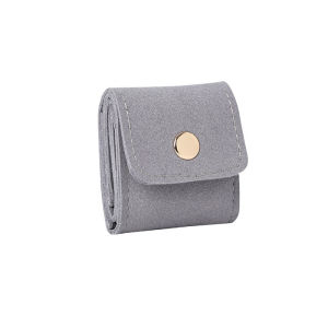 Jewelry Storage Bags with Compartments Snap Button Microfiber Leather Travel Jewelry Box Earrings Rings Diamond Necklaces BroochesFoldable and Extendable