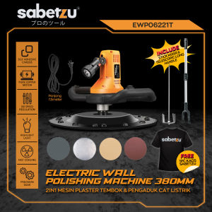 Sabetzu Mesin Acian Lantai Pengaduk Semen Cat Poles Plester Dinding - Mesin Mixer Cat Tembok Polishing Dinding Amplas Dinding Lantai - Mesin Pengaci Perata Plester Dinding Lantai Pengganti Kape Manual Ukuran Pad Diameter 38CM