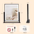 Makeup Mirror with Lights, Fashion Lighted Vanity Mirror with Dimmable Light, Smart Control, Adjustable Warm White/Natural/Daylight, Birthday Wedding Present, 360 ° Rotation (Black, 12 inch). 