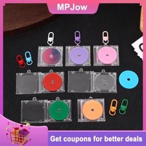 【MPJow】 Blank Album CD Case Keychain Pendant Mini CD Player Keyring Peripheral Commemorative Album Key Holder DIY Bag Hanging Decoration