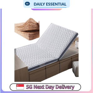 【DAILY ESSENTIAL】 Foldable Coconut Coir Mattress with Knitted Cover 4cm Thick