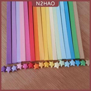 N2HAO Dải Giấy origami ngôi sao may mắn Ruy Băng Giấy gấp màu