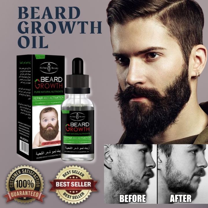 Original Beard Growth Premium Organic Mustache Oil Grower Moisture