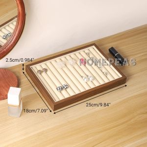 Homepeas® Retro Jewellery Organizer Stand with Wooden Display Trays for Rings Earrings Bracelets and Necklaces