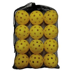 【COD&Fast Delivery】74MM Pickleball Plastic 40 Holes Sports Ball Professional woth Black Mesh Bag Competition Pickleball Tournament