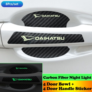 8pcs Stiker Pelindung Handle Pintu Mobil Pada Malam Bisa Nyala Anti Gores Stiker Gagang Pintu Mobil Untuk Toyota Honda Nissan Suzuki Mitsubishi Daihatsu