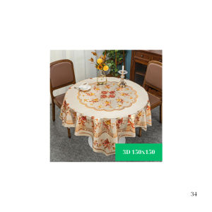 Khăn trải bàn PVC 3D in nổi kt 150cmx150cm in hoa văn nổi rõ nétchống thấmchống dầu mỡsang trọng