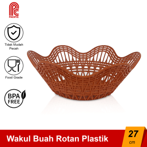 PACIFIC Wakul Buah Rotan Plastik 1 Pcs Kiara Wicker Plate Tempat Buah PAC-WBH-001