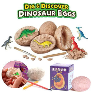 Ready Stock Dinosaur Egg Toy Dinosaur Fossil Egg Excavation Kit Archeology Science Educational Blind Box Toy