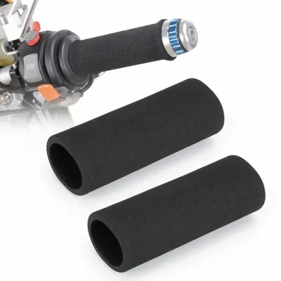 ⭐️ [SG SELLER] ⭐️ 1 Pair Comfort Foam Handlebar Cover Motorcycle Handlebar Grips Sponge Covers Universal Standard Size Grips Sleeve Anti Vibration Non-Slip Motorbike Accessories