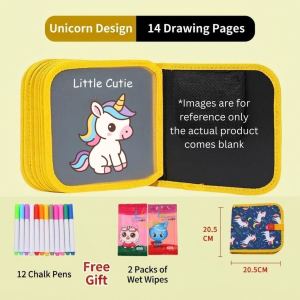 SG STOCK Kids Reusable Doodle Drawing Book Erasable Waterproof Travel Activity Toy Wipe Clean Travel Toy Mess Free