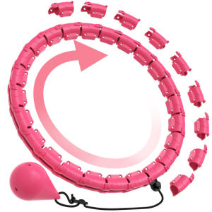 Smart Hula Hoop Fitness Weighted Sections Portable Hoop Abdominal Training Fast Slimming Thin Waist Weight Loss Body Exercise Hula Hoop Weight Loss Fitness Equipment 呼啦圈