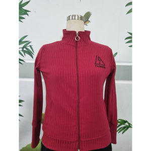 ÁO KHOÁC CỔ TRỤ  THUN GÂN ĐŨA / TAY XỎ NGÓN  TÚI KHOÁ KÉO.