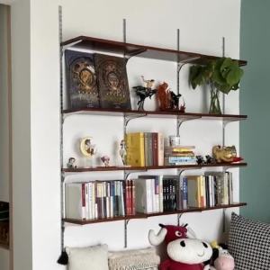 Sacesr Floating Wall Shelf One Word Baffle Storage Rack Multifunctional Wood Organizer Shelves Aesthetic Racks Organizers Furniture N7Y3P
