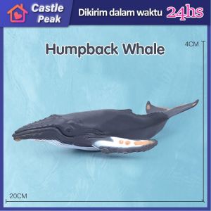 Ready Stock Mainan Simulasi Ikan Anak Paus Whale / Hiu / Lumba-Lumba Figure Whale Mainan Edukasi Anak Modeling Binatang Ikan Paus Simulasi Roma Bahan Plastik