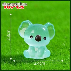 zhangxiuhua 10Pcs Cartoon Mini Luminous Koala Ornaments Miniature Figurines Creative DIY Home Decoration Accessories Desktop Decoration Gift