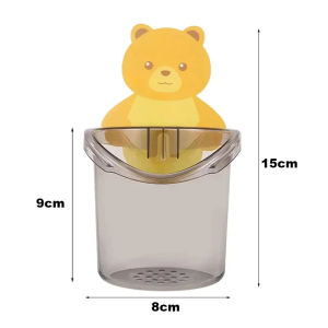 【Buy 1 get 1】1 hook+ 1cup Toothbrush Holder Toothpaste Storage Rack Shaver Dispenser Bathroom Organizer
