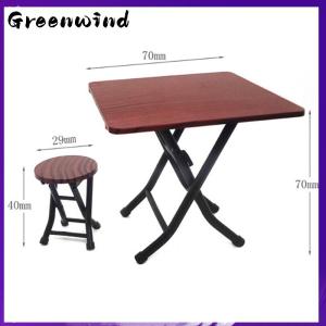 【Greenwind】 บ้านตุ๊กตา1:12ชุดโต๊ะและเก้าอี้พับได้เฟอร์นิเจอร์ขนาดเล็กมีเก้าอี้4แบบ