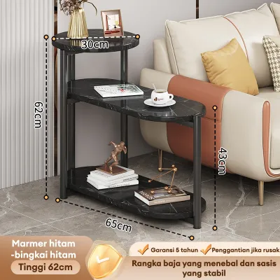 BMZR Meja Tamu Meja Kopi Meja Nakas Meja Minimalis Meja Samping Tiga Tingkat Coffee Table Sofa Side Cabinet