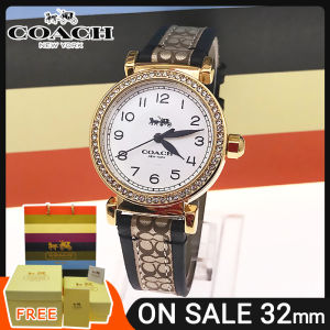 Coach Leather Watch for Women Coach Watch for Women on Sale Original Coach Watch for Women Pawnable Black Red Gold Casual Watch Leather for Women Crystal Watch for Women with Diamonds 3022