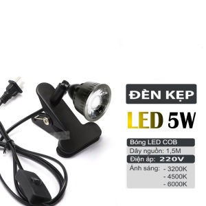 Đèn Kẹp bàn LED công suất 5W Bóng Led chiếu rọi điểm soi tranh trang trí Đọc sách đầu giường - T006